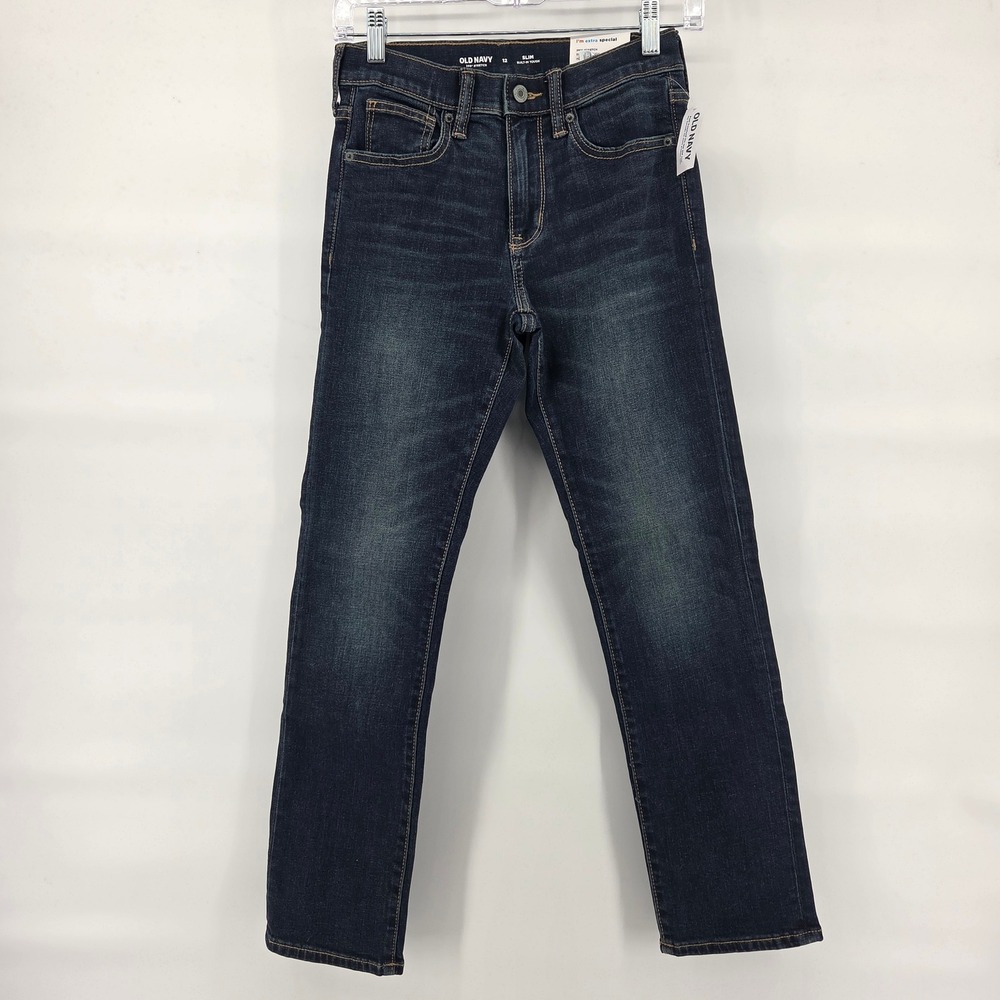 Old Navy Kids Jeans Size 12 Dark Blue Slim New Slim 360‎